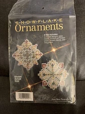 June Grigg Designs Kit 2 Beaded Christmas Snowflakes Ornaments K 902 New