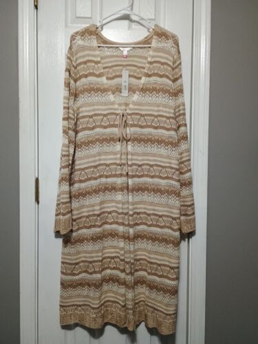 No Boundaries 3x (23-25) Pointelle Duster Sweater NWT