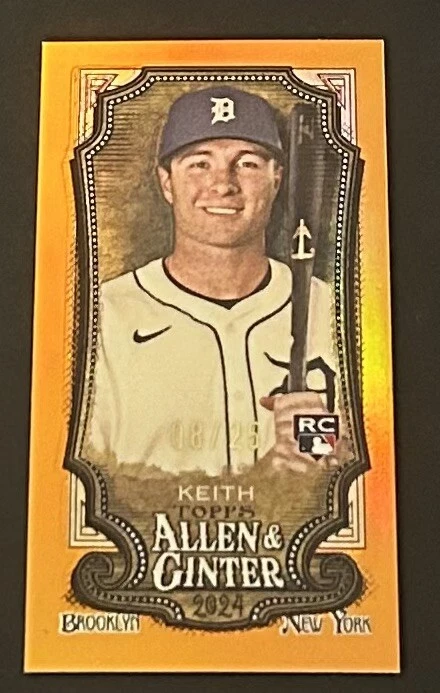 2024 Topps Allen & Ginter Colt Keith Orange Mini RC 08/25 Detroit Tigers #279