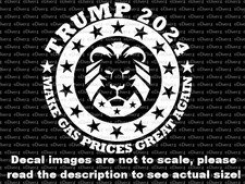 Trump 2024 Make Gas Prices Great Again Lion Head Decal USA Made US Seller