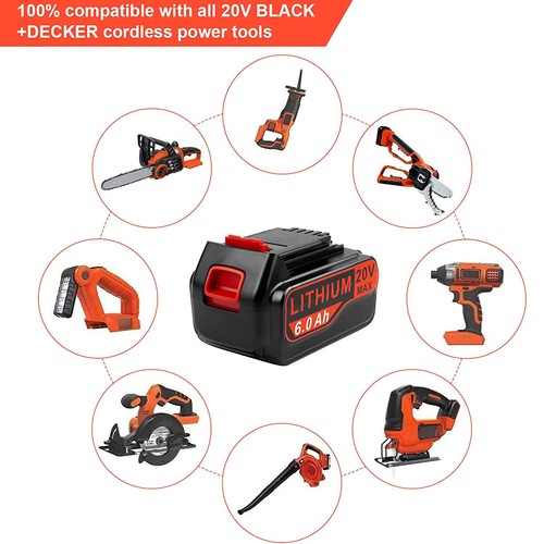 20V MAX 8.0Ah Lithium-ion Battery For Black & Decker 20 Volt LBXR20 LB2X4020 New - Picture 7 of 17