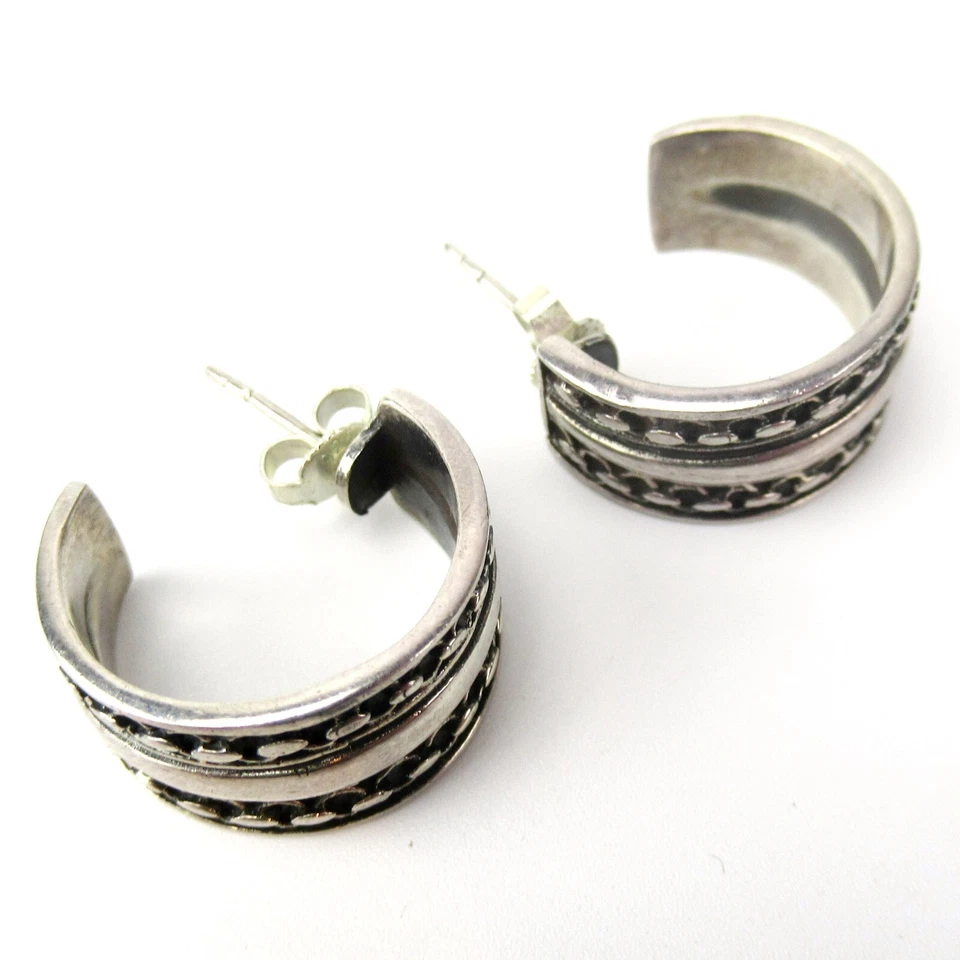 PANDORA Ohrringe Creolen 925er Sterling Silber Ohrstecker Denmark ALE Silver - Bild 3 von 4