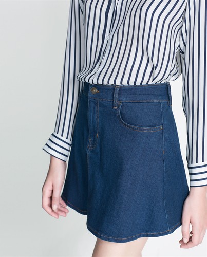 ZARA NEU DAMEN MINI DENIM SKATERROCK GRÖSSE: S, M Ref. 6045/241 - Bild 9 von 9