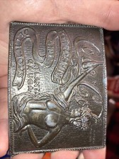 Vintage Coca Cola Nude Lady Tiffany Foundry Solid Brass Belt Buckle Missing Loop