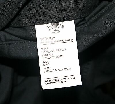 2015 AW WTAPS Archive EX.31 M65 Black Jacket Coat sz M Mike 2015 AW WTAPS Archive EX.31 M65 Black Jacket Coat sz M Mike