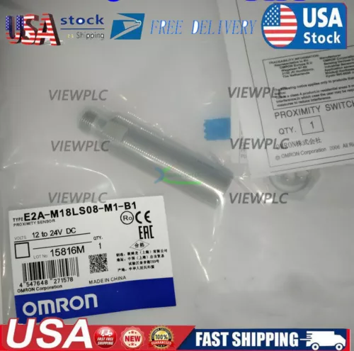 1PC Omron E2A-M18LS08-M1-B1 E2AM18LS08M1B1 Proximity Switch New