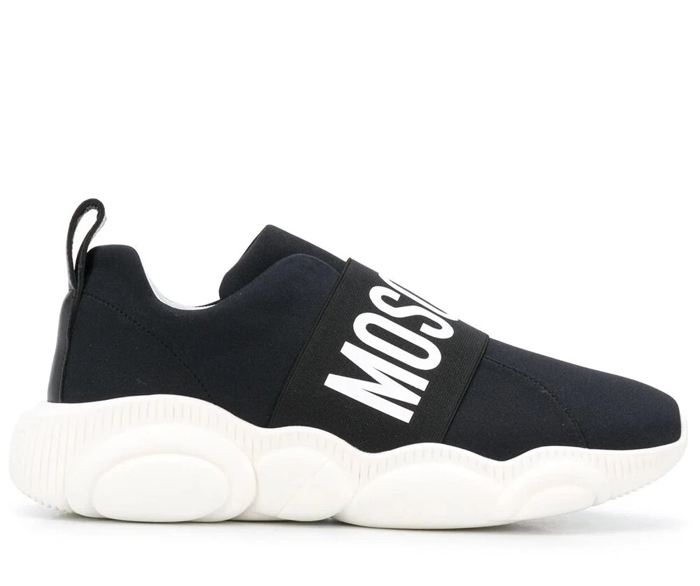 MOSCHINO TEDDY BEAR LOGO SNEAKERS WOMEN SHOES MADE IN ITALY  