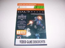 XBox 360 Live HALO Reach Anniversary Map Pack Bonus Content Card Code