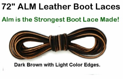 #ad Real TUFF 72quot; Leather ALM Boot Laces Dark Brown REAL STRONG Made in USA $8.99