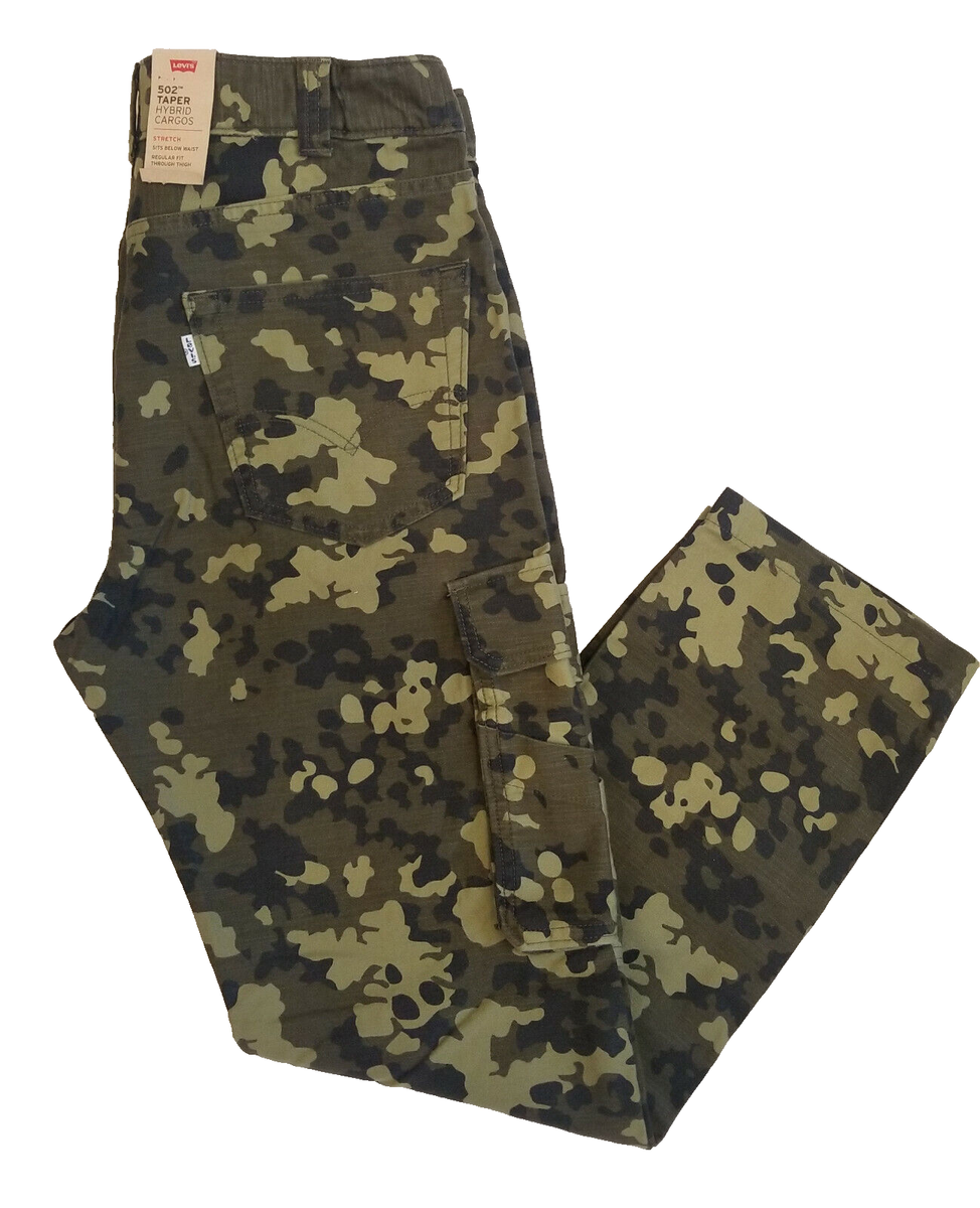 Levis 502 Taper Fit Hybrid Cargo Camo Mens Pants 34x30 W34/L30