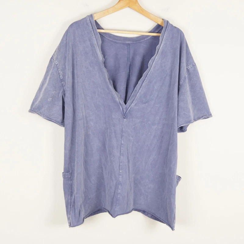 free-people-movement hot shot reversible mineral wash oversized shirt