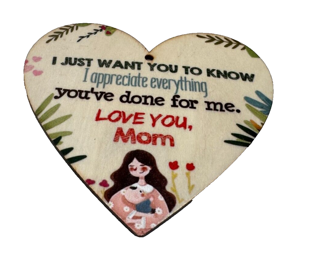 Mummy Birthday Mothers Day Gifts Wooden Heart Gift For Mum From Daughter