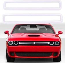 Front Grille Inserts Cover Exterior Trim Accessories for 2015+ Dodge Challenger