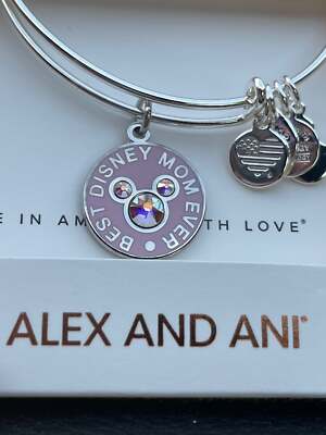 Disney Alex and Ani Mickey Best Disney Mom Ever Bangle Bracelet
