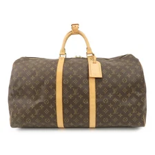 Auth Louis Vuitton Monogram Keep All 55 Boston Bag Travel Bag M41424 Used F/S