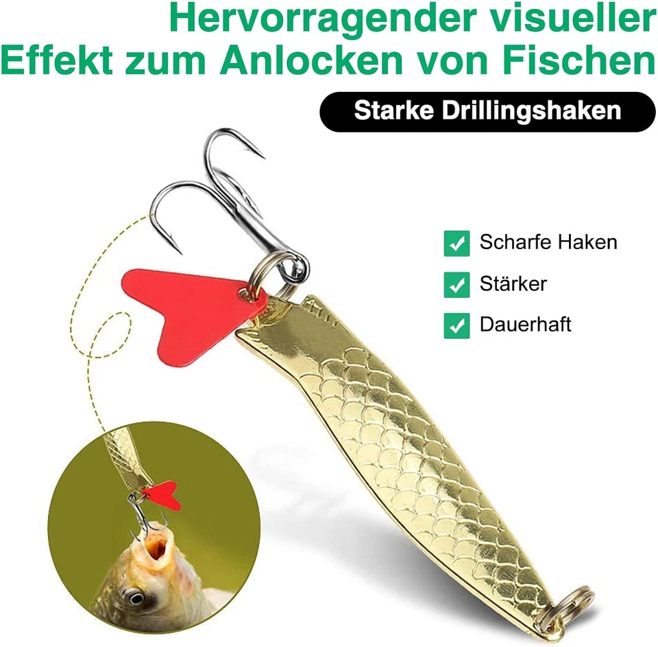 20 Stück Spinner Angeln Set Blinker Köder Hecht Forelle Zander Barsch Angelköder - Bild 4 von 4