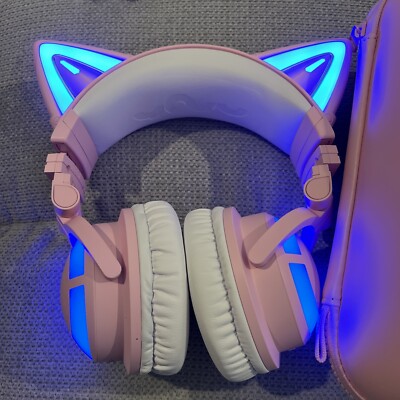 YOWU Selkirk 3G Cat Ear Kopfhörer   Rosa   Top Zustand mit Originalverpackung 