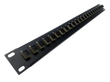 24 Port SC Fiber Patch Panel Multimode Beige Couplers Loaded 1u 19"