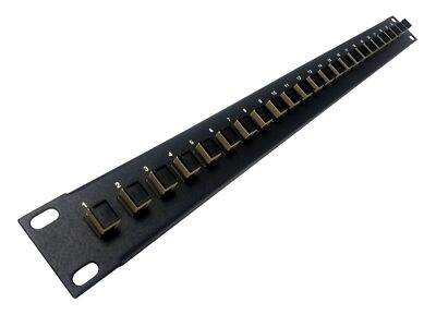 24 Port SC Fiber Patch Panel Multimode Beige Couplers Loaded 1u 19''