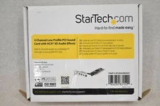 STARTECH PCISOUND4LP 4-CHANNEL LOW PROFILE INTERNAL SOUND CARD, NEW IN BOX
