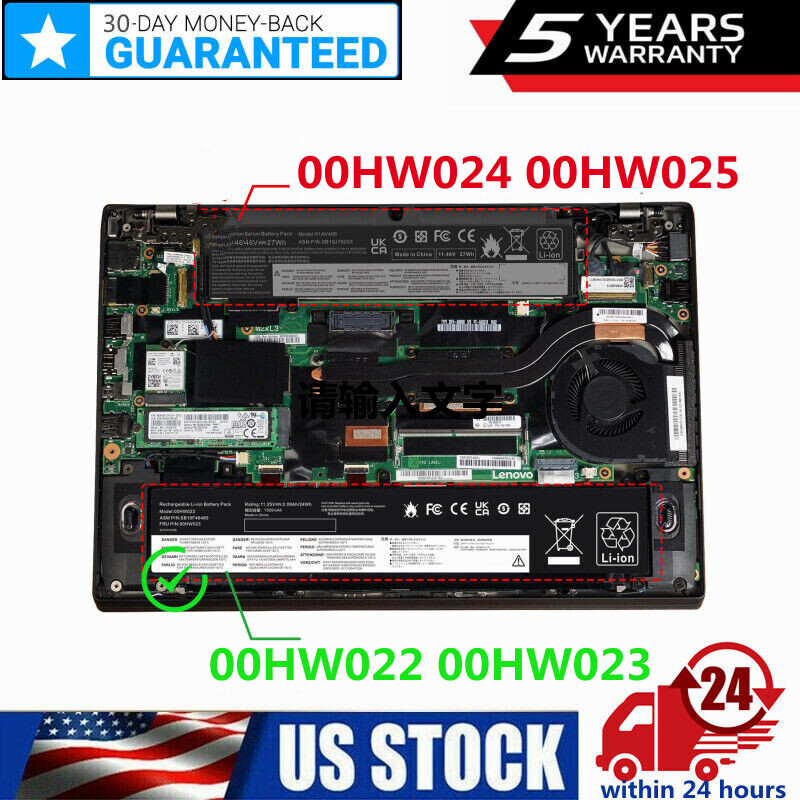 Battery For Lenovo ThinkPad T460s T470s 01AV405 01AV406 00HW022