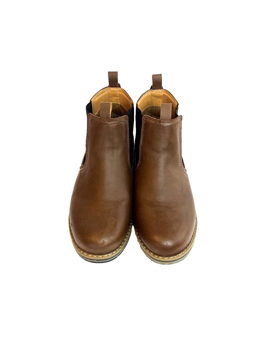 IZOD Lucas Brown Leather Pull On Chelsea Boots Men Size 8 M  display picture 3