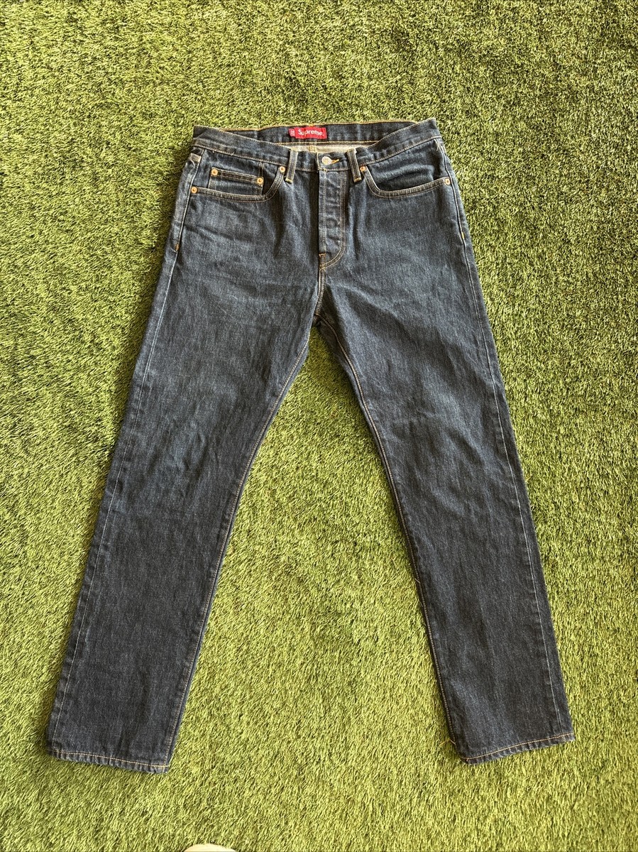 Supreme Jeans Mens 32 Slim NYC Blue Raw Selvedge Denim Supreme Jeans Mens 32 Slim NYC Blue Raw Selvedge Denim