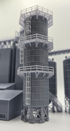 N Scale Grain Tower Dryer 1:160 (Grain Elevator Add-On or Standalone Model) - Picture 4 of 9