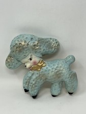 Vintage Chalkware Blue Gold Lamb Sheep Baby Nursery Wall Decor Canada