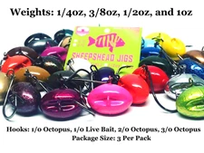 New 3PK Sheepshead Nation Swing Jigs, Hogfish, Blackfish, Tog, Swing Jig HFDepot