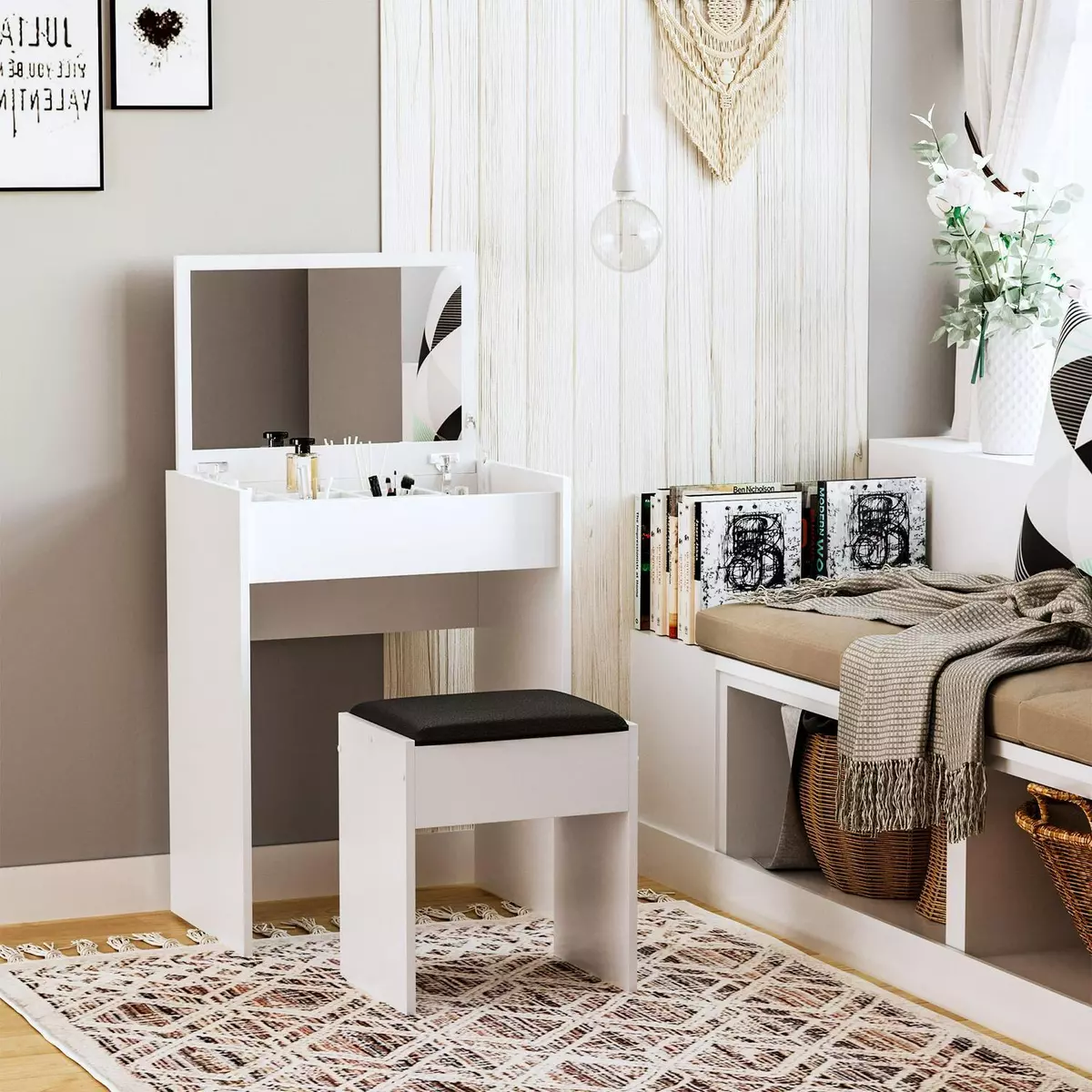 Dresser with flip up mirror online