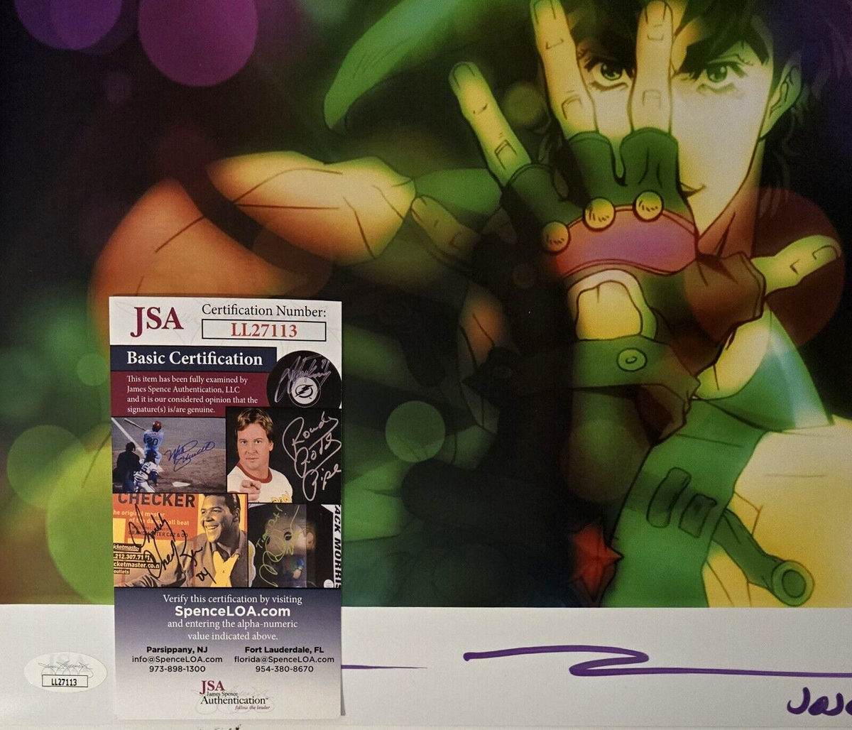 Johnny Yong Bosch Signed Photo Joestar Jojo's Bizarre Adventure Anime JSA  COA 13
