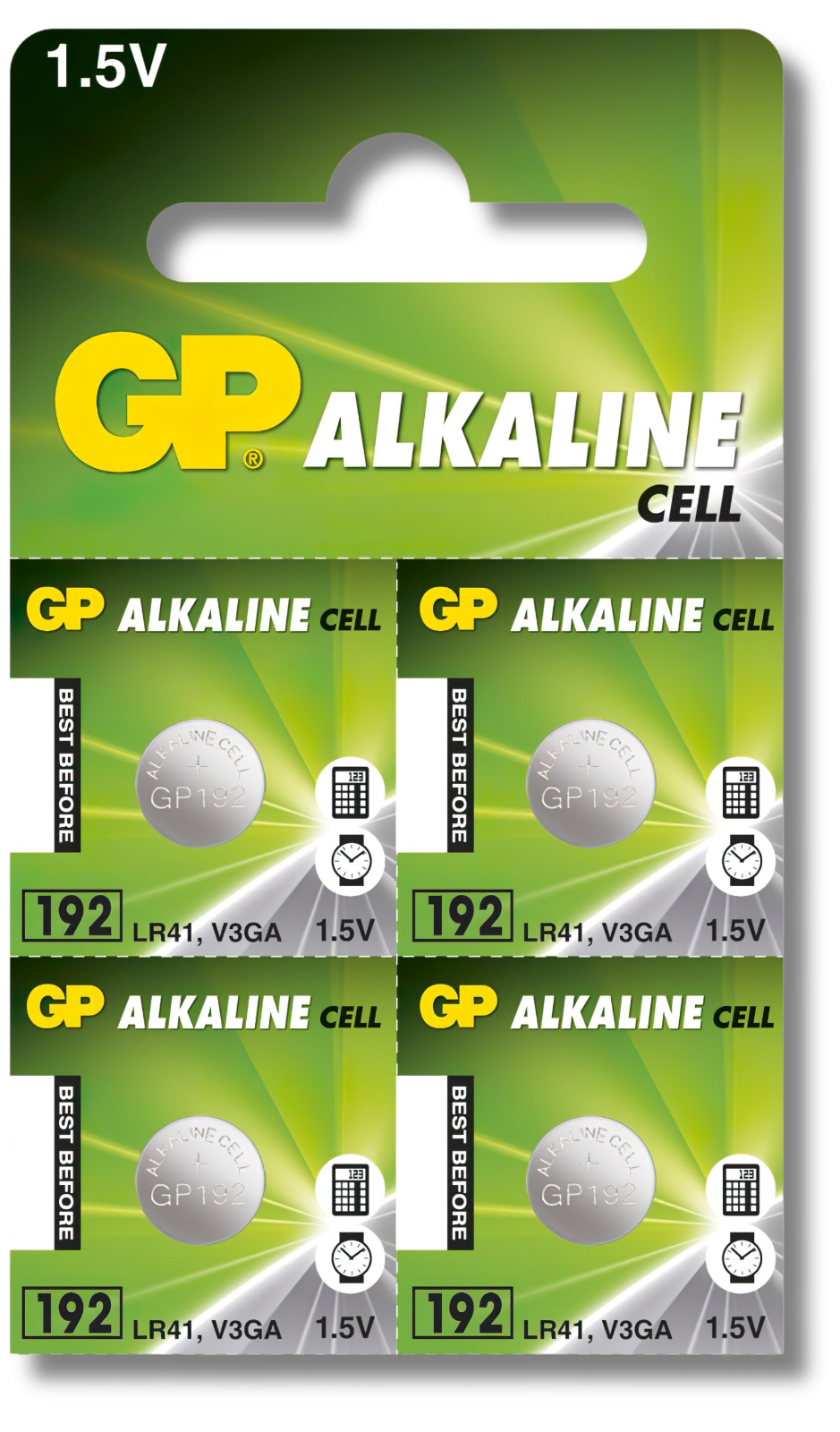 4x GP LR41 Batteries Alkaline Coin Cell Button 1.5V 192 V3GA *EXPIRY 07/2027*