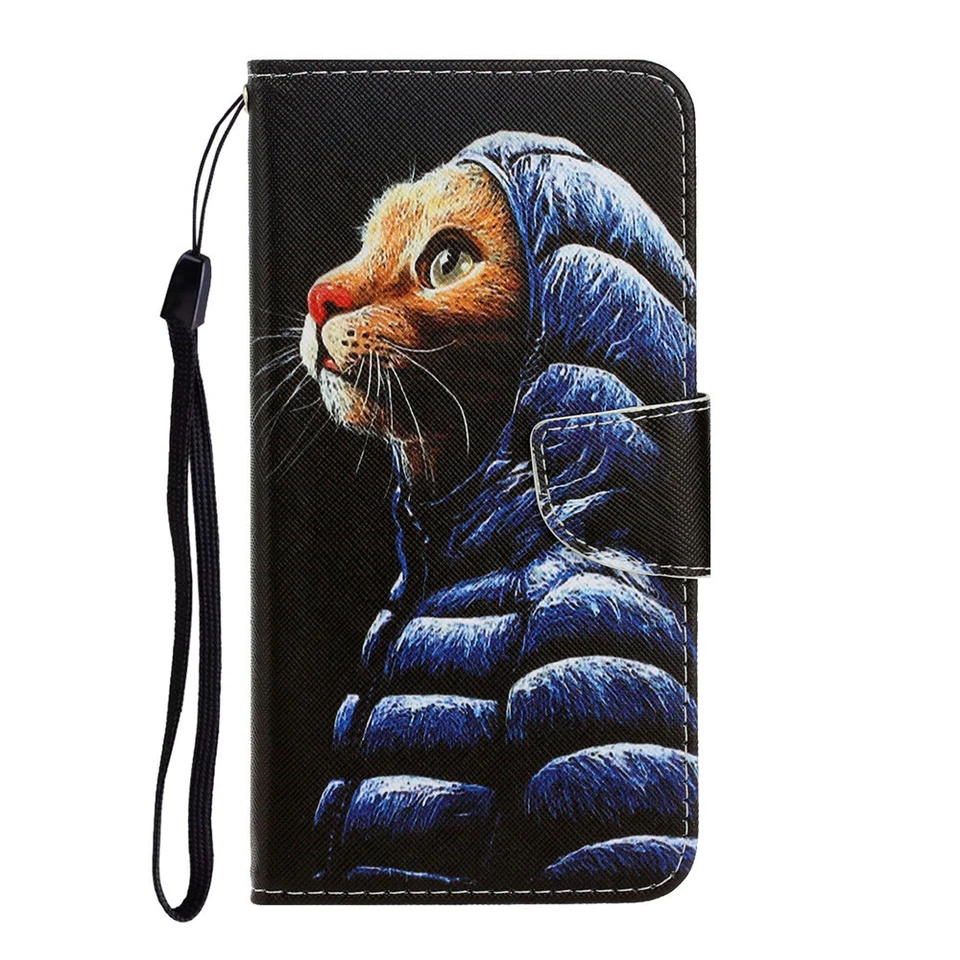 For Samsung A13 A22 A23 A32 A33 A53 Painted Flip Leather Wallet Phone Case Cover - Image 2 of 4