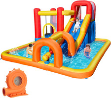 Baralir Inflatable Bouncy Castle Water Slide Trampoline Climbing Wall 3.96x3.2m