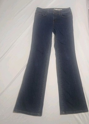 DKNY Jeans Soho Bootcut Mid Rise Stretch Denim Pants Size 8L/G Dark Blue Wash