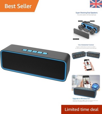 Tragbarer Bluetooth-Lautsprecher für den Außenbereich - 3D-Stereo-Sound, unterstützt AUX- und TF-Karte
