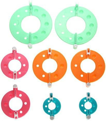 Pompom Maker Set 8-teilig Bommelmacher in 4 Größen (3/5/7/9 cm) Wollbommel Schab