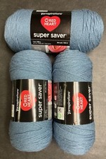Red Heart Super Saver Country Blue Yarn - 3 Pack of 198g/7oz - Acrylic - 4 Me...