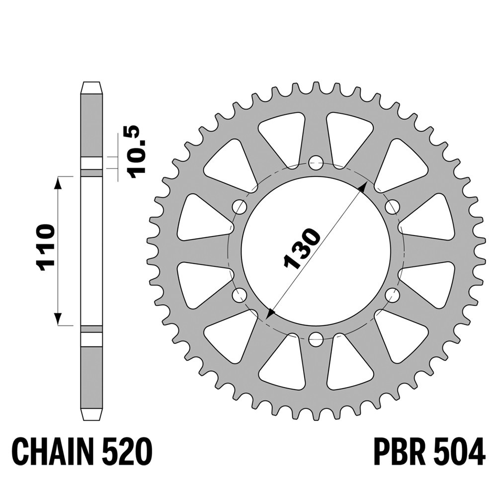 Pignon arrière pas 520 en acier 42 dents pour moto Kawasaki Ninja 300 EX300 2013-2017