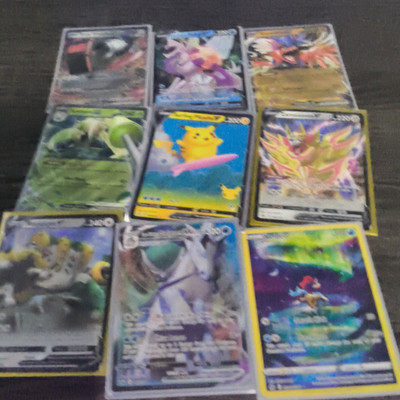Pokémon TCG Crown Zenith 9 Card Holo Lot Pikachu (Binder Page)