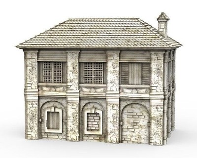 Tabletop Gelände Gebäude WW2 französisches Stadthaus 2 im 28mm Maßstab