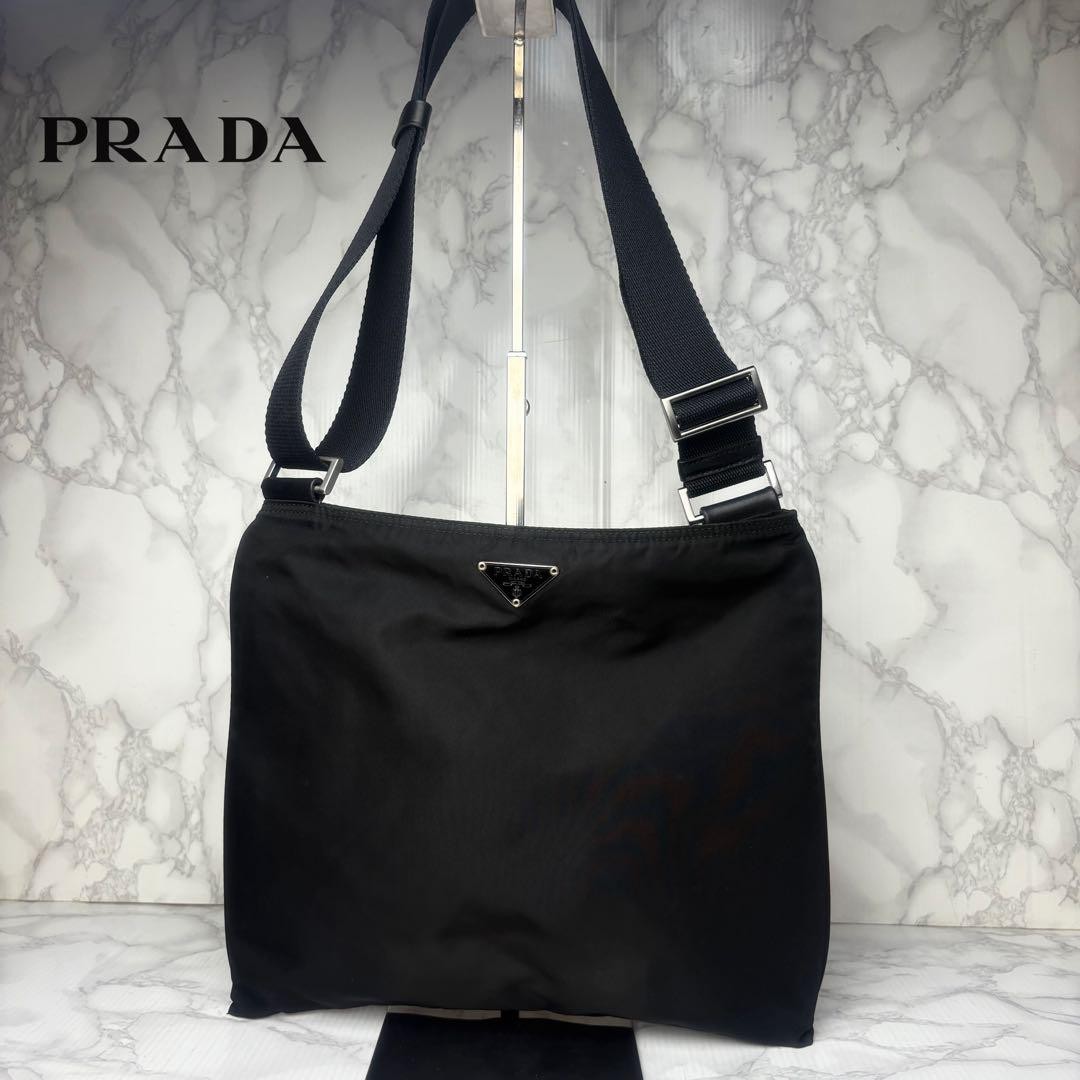 Prada Black Nylon Sacoche Crossbody Messenger Shoulder Bag Q6