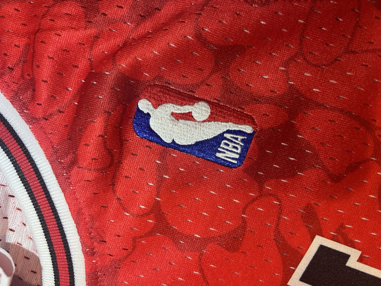 AUTHENTIC* BAPE x Mitchell & Ness Chicago Bulls 93 Jersey - Red | eBay