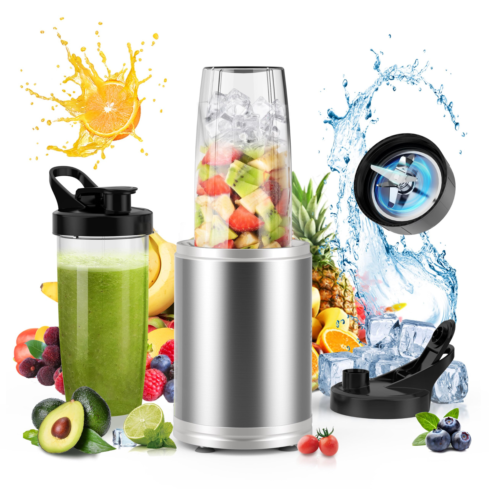 1300W Portable Smoothie Blender for Shakes Kitchen Personal Blender