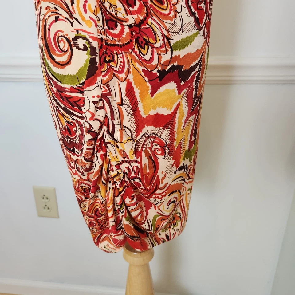 Vestido Y2K Bisou Bisou Talla Grande Para Mujer Capucha Profunda Cuello Mini Boho Playa Naranja Club Foto 4 de 4