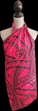 Pareo Sarong Hawaiian Polynesian Lava lava Wrap Dress  Fuchsia