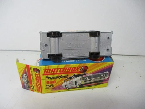 Matchbox Lesney Superfast SF55 Mercury Commuter Police- SILVER BASE, boxed