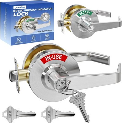 Keyed Entry Commercial Indicator Door Handle | Heavy Duty Door Lever Handle