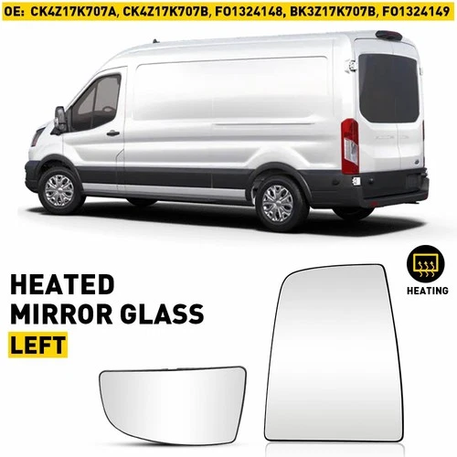 Pair Driver Mirror Side Upper/Lower Glass For Ford Transit-150 250 350 2015-2022